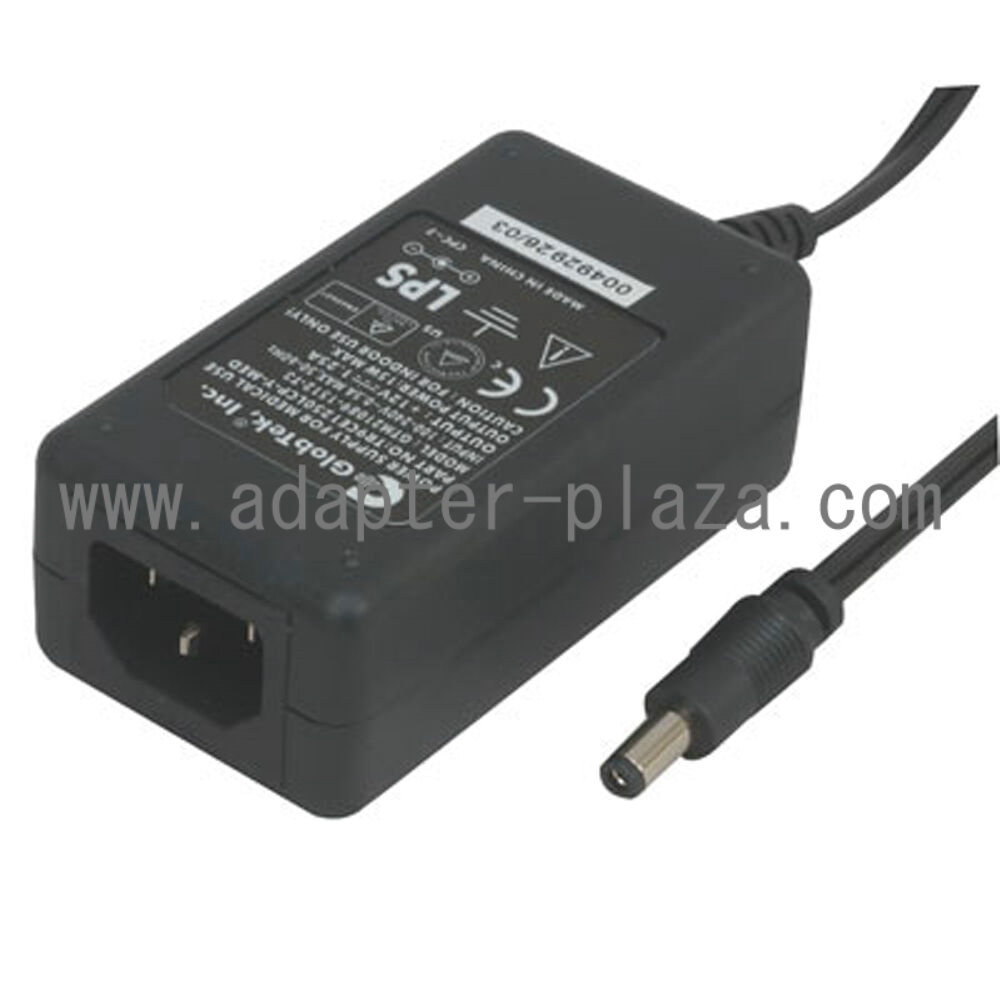 New Globtek TR9CE1250LCP-Y-MED(R) Power Supply Medical 12VDC 1.25A 15 Watt 12VDC 1.25A ac adapter